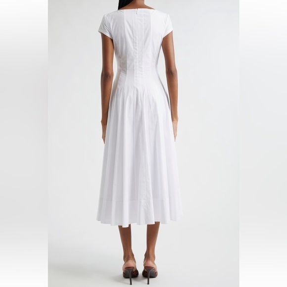 Staud Wells white midi cotton dress size 6 - Picture 2 of 5
